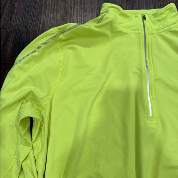 Nike Running Dri-Fit Bright Yellow Quarter-Zip Pullover - Picture 3 of 4
